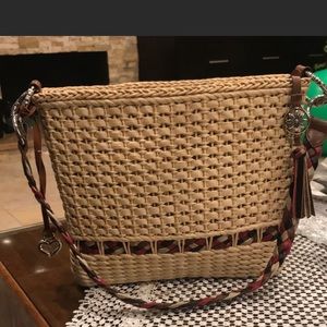 Brighton Straw tote bag size 13x10x4